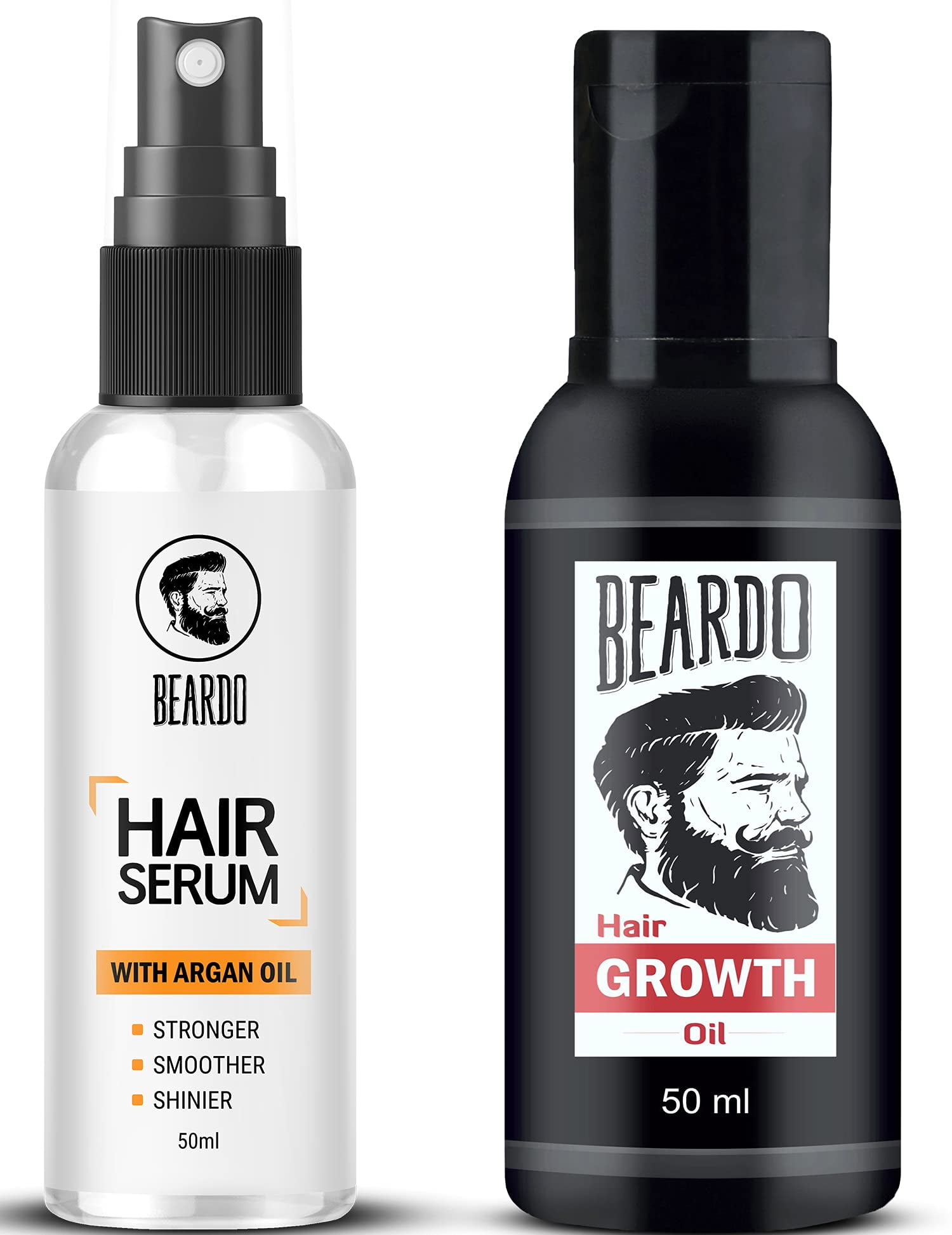 Beardo Beard & Hair Growth Oil (50ml) and Hair Serum (50ml) 