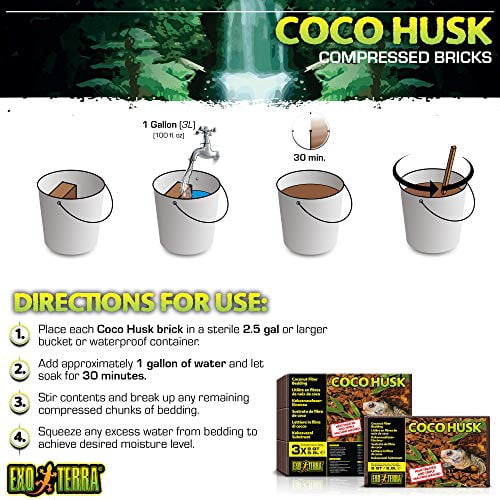 Exo Terra Reptile Terrarrium Coco Husk Bricks, 8 qt (8.8 L)