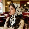thumbnail image 2 of Tisuna Headbands For Women, Lightweight Large Square Silk Scarf Polka Dot Print Hair Bandana For Outdoor Street, 2 of 7