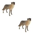 thumbnail image 3 of Guardoinrt Simulation Interactive Modèle de Figurines d'Animaux pour les Enfants Jouets Éducatifs Hurlant Loup Type un 2Set, 3 of 6