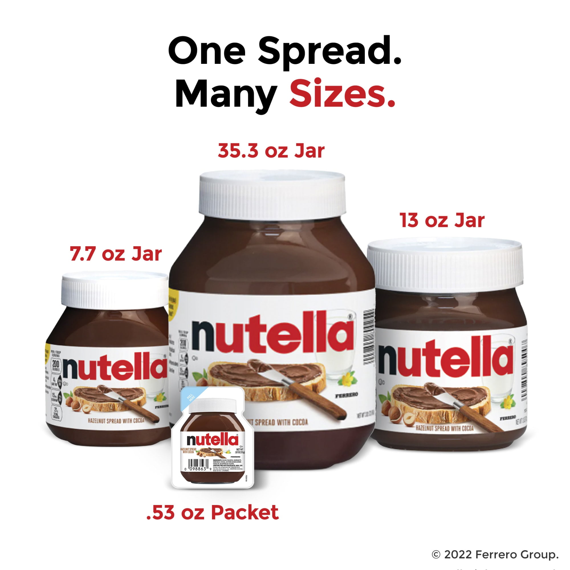 Pack of 32 – Nutella Mini Glass Jar Chocolate Hazelnut Spread (25g