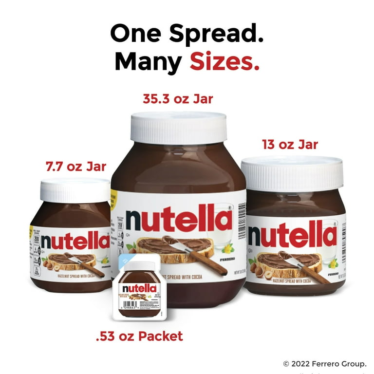 NUTELLA CHOCOLATE HAZELNUT SPREAD MINI 25g JAR