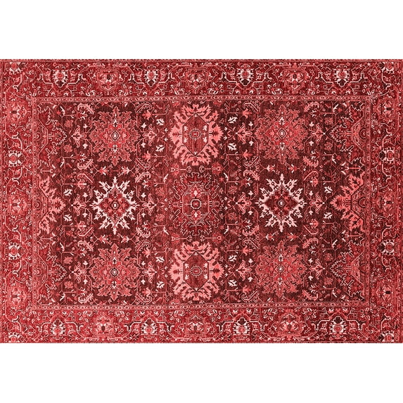 Ahgly Company Indoor Rectangle Oriental Red Industrial Area Rugs, 2' x 5'