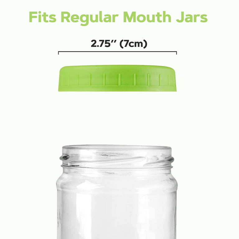 Tossware Regular Mouth 16oz Stackable Plastic Mason Jars