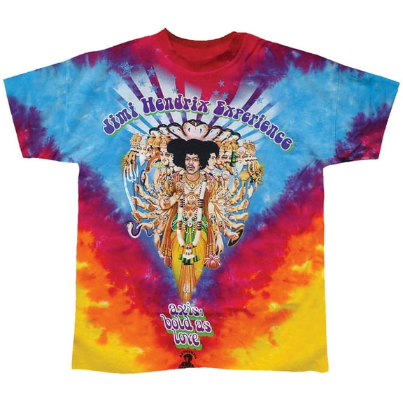 Men's Jimi Hendrix Axis Bold As Love Tie Dye T-shirt XX-Large Multi