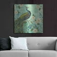 thumbnail image 6 of Luxe Metal Art 'Peacock Arbor V Blue' by Sue Schlabach, Metal Wall Art, 36"x36", 6 of 9
