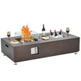 thumbnail image 3 of 36/48/56" Propane Fire Pit Table，50000BTU Outdoor Fire Table with Wind Guard, 11LBs Glass Beads & Rain Cover, Sturdy Steel Anti-Rust Finish & Safety Certified Outdoor Firepit for Patio Yard Garden, 3 of 8