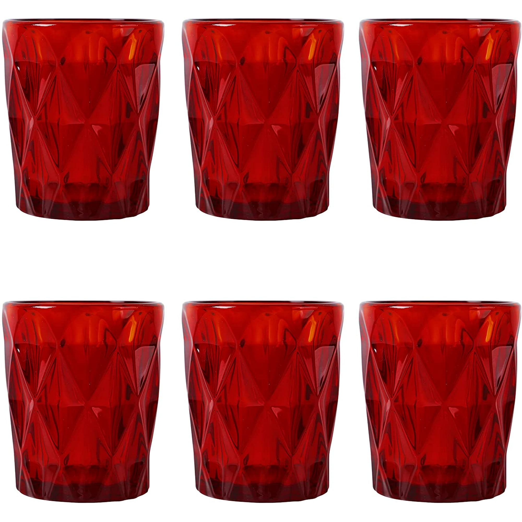 Red drinking glasses discount