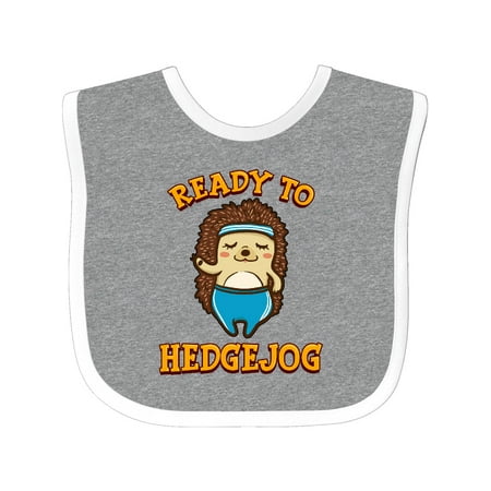 

Inktastic Jogging Running Hedgehog Fitness Gift Baby Girl Bib