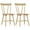 Natural, variant on Giantex Set of 2 Windsor Chairs w/ Solid Rubber Wood Frame, Windsor Style Armless Chairs, Black