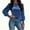 Z1-Blue velvet tops for women, variant on QETYUW Velvet Tops for Women Ruffle Mock Neck Top Puff Long Sleeve Solid Color Shirts Plus Size Casual Tshirt Office Work Shirt