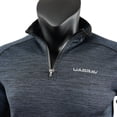 thumbnail image 5 of T-Shirt de Sport pour Hommes Manches Longues Course Gym Vêtements Entraînement Physique Compression Chemise Zip Pull Randonnée Maillot Dermoprotecteur w42 L Bleu Foncé, 5 of 5