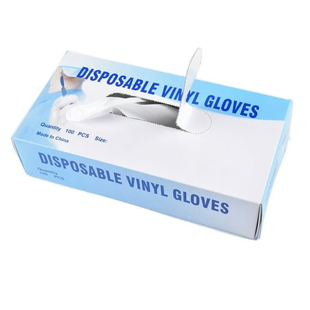 

50 Pairs Disposable PVC Gloves Safe Gloves Practical Hand Protective Gloves Home Gloves (Size M)