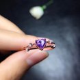 thumbnail image 4 of Bague pour Femmes Simple Réglable en Forme de Coeur Anneau en Cristal Bague Charme Bague, 4 of 8