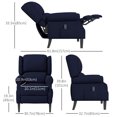 thumbnail image 3 of HOMCOM Fauteuil Inclinable de Massage Fauteuil Inclinable à Poussée avec Repose-Pieds, 3 of 10