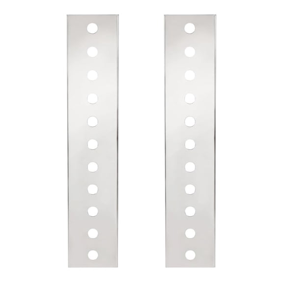 Pair of Peterbilt Stainless Front Air Cleaner Bracket Only-22 Mini Light Cutouts