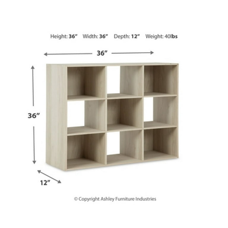 Signature Design by Ashley Langdrew 8 Cube Storage Organizer or Bookcase,  Black