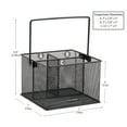 thumbnail image 4 of Mind Reader Multi-purpose Storage Caddy, Desktop Organizer, Cutlery Holder, Metal Mesh, Set of 2, Black, 4 of 11