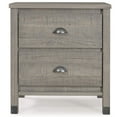 thumbnail image 4 of Camaflexi Baja Wood 2 Drawer Nightstand with Metal Pulls, Driftwood Gray, 4 of 6