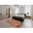 thumbnail image 4 of Ahgly Company Indoor Round Abstract Red Abstract Area Rugs, 8' Round, 4 of 6