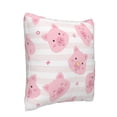 thumbnail image 2 of Bingfone Cartoon Pig Linen Throw Pillow Covers Cushion Case Pocket Button Vintage Farmhouse Pillowcase For Sofa Couch Bed 18"X18", 2 of 9