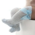 thumbnail image 7 of Caoirhny Baby Girls Long Socks, Elastic Bow Hollowed Soft Lightweight Socks for Daily Party, 7 of 7
