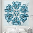 thumbnail image 1 of Mandala Tapestry, Universe Floral Oriental Cultural Folk Art Pattern Print, Fabric Wall Hanging Decor for Bedroom Living Room Dorm, 5 Sizes, Sky Blue Bluegrey, by Ambesonne, 1 of 1