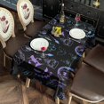 thumbnail image 3 of Black Halloween Ghost Spider Pattern Rectangle Tablecloth 60"x120",Waterproof Polyester Rectangle Table Cloth, Wipeable Spillproof Polyester Tablecloth for Dining, Camping, Indoor and Outdoor, 3 of 6