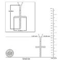 thumbnail image 5 of Dazzlingrock Collection Round White Diamond Cross Pendant with 18 Inch Silver Chain for Men (0.30 ctw, Color I-J, Clarity I2-I3) in 10K White Gold, 5 of 6