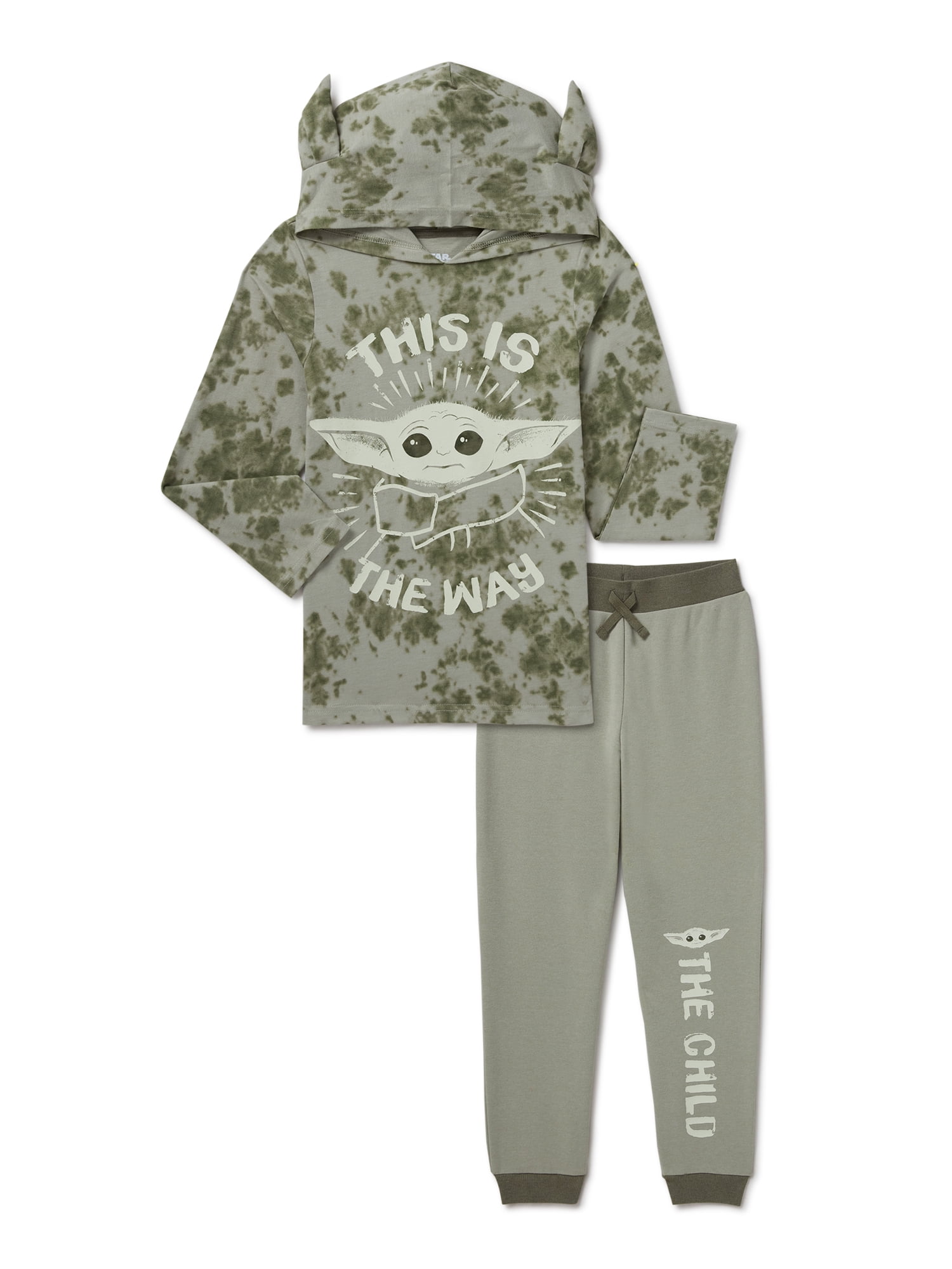 The Mandalorian The Child Boys Cosplay Hoodie and Jogger Pants Outfit Set, 2-Piece, Sizes 4-10
