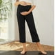 thumbnail image 2 of Pantalones de yoga premamá con cintura elástica - Color liso, bolsillos funcionales, lavables a mano/a máquina, ideales para el día a día/correr, tallas S-XXL, 2 of 8