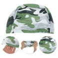 thumbnail image 3 of Gorro de natación de patrón de camuflaje de nailon de 1 pieza en verde militar, 3 of 5