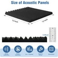 thumbnail image 2 of 100 Pack High Density Acoustic Foam Panels Soundproof Wall Panels Black 12x12 Inch for Studio Office Home, 2 of 5