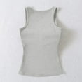 thumbnail image 6 of ZQUUVOU Tank Top For Women Sleeveless Round-Neck Comfy Solid Color Casual Tops (Gray,L), 6 of 6