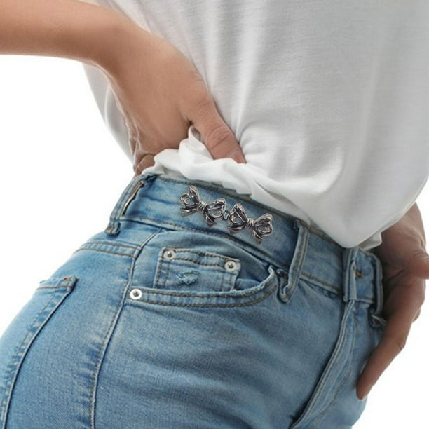 Luzkey Jeans Tighten Waist Buckle Jean Buttons Pins No Sewing