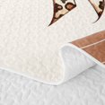thumbnail image 5 of Erosebridal Leopard Bow Print Quilt King for Girls, Cheetah Animal Spots Girly King Coverlet Set, 3 Pieces 1 Bedspread and 2 Pillowcases, 5 of 7