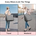 thumbnail image 5 of Black White Small Checkered Pattern Travel Tote Bags for Women Carry On,Large Weekender Bags for Women Travel,Multi Functional Duffle Bag for Work,Shopping,Sports, 5 of 5