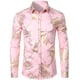 thumbnail image 2 of Camisa de moda 2024 para hombre con estampado 3D de flores, solapa con botones, camisa de manga larga, ropa de fiesta, diseño de camisas cómodas, 2 of 5