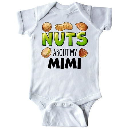 

Inktastic Nuts About My Mimi Peanut Almond Pistachio Gift Baby Boy or Baby Girl Bodysuit