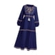 thumbnail image 4 of Vestido bohemio de manga larga para mujer Fernando de Lino y algodón azul, 4 of 8
