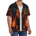 thumbnail image 2 of Sikiie Candle Shepherd Dog Men's Wrinkle Free Untucked Cuban Shirt Business Casual Button Down Shirts Short Sleeve ShirtLarge, 2 of 5