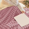 thumbnail image 6 of LHNFT Fleece Throw Blanket for Couch - Soft & Warm Fluffy Blanket, Decorative and Giftable Striped Blankets for Women, Men, 70x100cm, 6 of 6