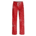 thumbnail image 4 of Resicozy Christmas Pajama Bottoms for Women Soft Wide Leg Lounge Pants Comfy Drawstring Fashion Fall Long Pajamas Pants Red 2XL, 4 of 7