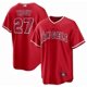 thumbnail image 1 of Camiseta clásica de béisbol roja de Mike Trout de Los Angeles Angels, con número de estrella bordado.-M, 1 of 2