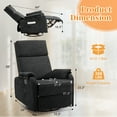 thumbnail image 2 of YSICK Manual Swivel Rocker Recliner Chair for Small Spaces Chenille for Living Room,Black, 2 of 7