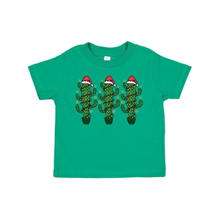 

Inktastic Christmas Funny Cactus Santa Gift Toddler Boy or Toddler Girl T-Shirt