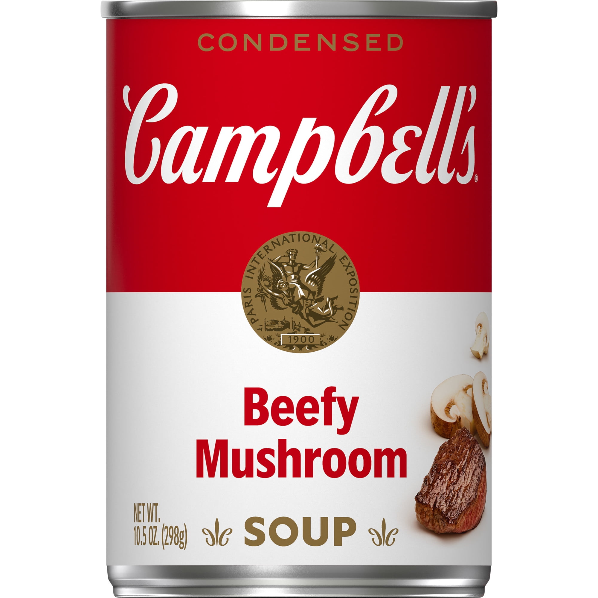 (4 pack) Campbell's Condensed Beefy Mushroom Soup, 10.5 oz Can