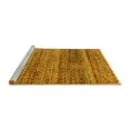 thumbnail image 2 of Ahgly Company Machine Washable Indoor Square Abstract Yellow Modern Area Rugs, 7' Square, 2 of 4