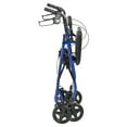thumbnail image 6 of Drive Medical Aluminum Rollator Rolling Walker with Fold Up and Removable Back Support and Padded Seat, Blue, 6 of 10