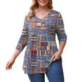 thumbnail image 2 of FOLUNSI Women's Plus Size Tops Casual Blouses Long Sleeve Flowy Tunic Tops m-4xl, 2 of 6